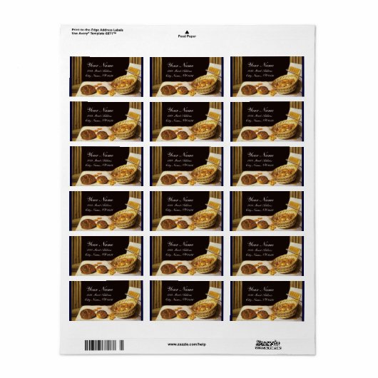 ANTIEK BAKER BAKERY BREAD SHOP ETIKET (Full Sheet)