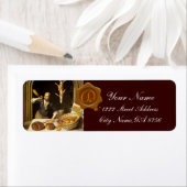 ANTIEK BAKER BAKERY BREAD SHOP WAX SEAL MONOGRAM ETIKET (Insitu)