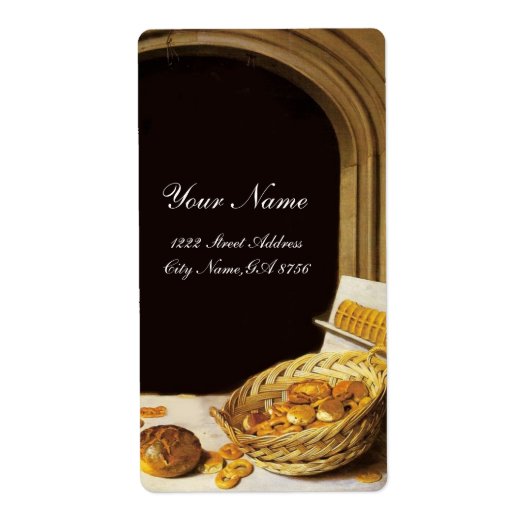 ANTIEK BAKER BAKERY BREAD SHOP WAX SEAL MONOGRAM ETIKET (Voorkant)