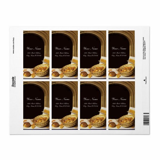 ANTIEK BAKER BAKERY BREAD SHOP WAX SEAL MONOGRAM ETIKET (Full Sheet)