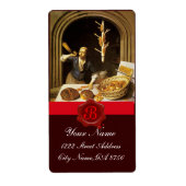 ANTIEK BAKER BAKERY BREAD SHOP WAX SEAL MONOGRAM ETIKET (Voorkant)