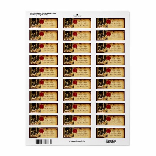 ANTIEK BAKER BAKERY BREAD SHOP WAX SEAL MONOGRAM ETIKET (Full Sheet)