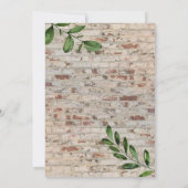 Antiek baksteen groen Chic bruiloft uitnodiging (Achterkant)