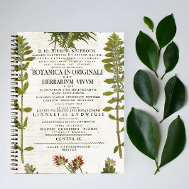 Antiek balkbalkblad met flessen notitieboek