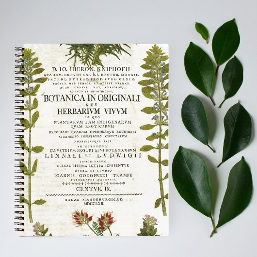 Antiek balkbalkblad met flessen notitieboek