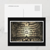 Antiek ballet Scala Milaan, foto zwart-wit Briefkaart (Voorkant / Achterkant)