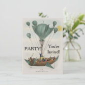 Antiek ballonvliegtuig kaart (Staand voorkant)