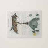 Antiek ballonvliegtuig legpuzzel (Horizontaal)