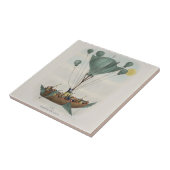 Antiek ballonvliegtuig tegeltje (Zijkant)