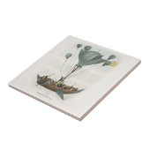 Antiek ballonvliegtuig tegeltje (Zijkant)