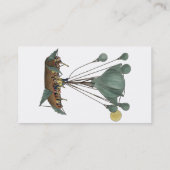 Antiek ballonvliegtuig visitekaartje (Achterkant)