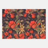 Antiek balsem Flowers Pattern Art Inpakpapier Vel (Voorkant 3)