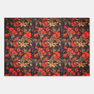 Antiek balsem Flowers Pattern Art Inpakpapier Vel