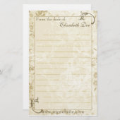 "Antiek" banketbakkerswerk Briefpapier (Voorkant / Achterkant)