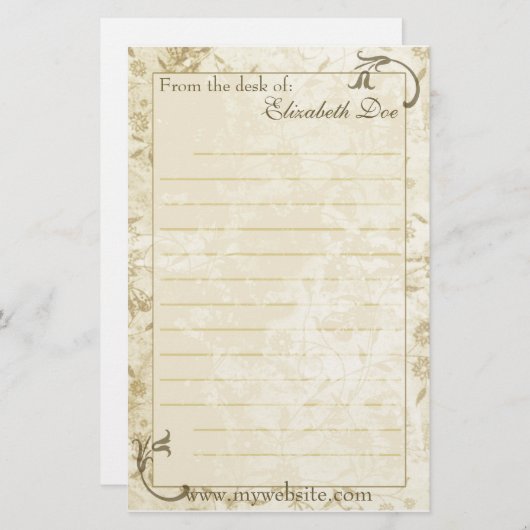 "Antiek" banketbakkerswerk Briefpapier (Voorkant / Achterkant)