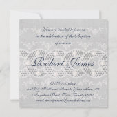 Antiek baptisme-uitnodiging kaart (Achterkant)