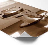 Antiek barber voorzitter poster (Hoek)