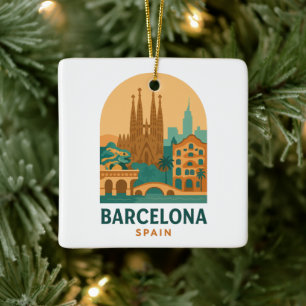 Antiek Barcelona Spanje Reizen – Sagrada Familia Keramisch Ornament