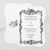 Antiek Barokke Rococo Flowers & Grapes Border Kaart (Voorkant / Achterkant)