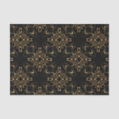  Antiek barokoud en zwart patroon Tissuepapier (Voorkant)