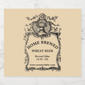 Antiek Baroque Rococo Harvested Wheat Bier Etiket (Enkel label)