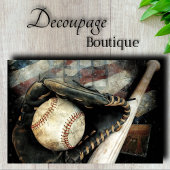 Antiek Baseballmateriaal Decoupage Tissuepapier