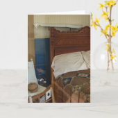 Antiek Bed Kaart (Gele Bloem)