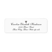  Antiek Bee Classic Script Retouradres Etiket (Voorkant)