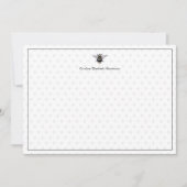  Antiek Bee Polka Dot gepersonaliseerd Notitiekaartje (Voorkant)