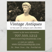 Antiek beeld, antiekwinkel, winkel flyer (Voorkant)