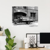 Antiek Beer Truck, jaren 20 Poster (Thuiskantoor)