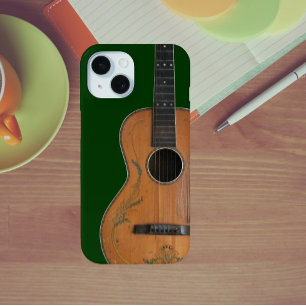 Antiek begin jaren 1900 akoestische gitaar iPhone 15 case