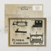 Antiek begrafenisdragers briefkaart (Voorkant / Achterkant)