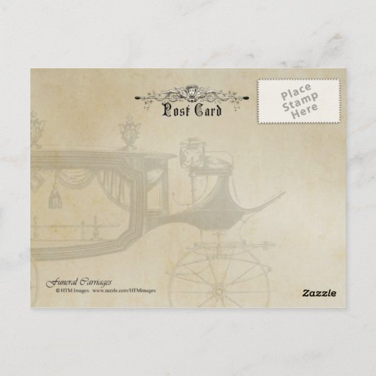 Antiek begrafenisdragers briefkaart (Achterkant)