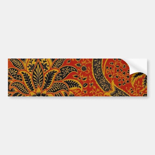 Antiek Behangsel van William Morris India Bumpersticker (Voorkant)