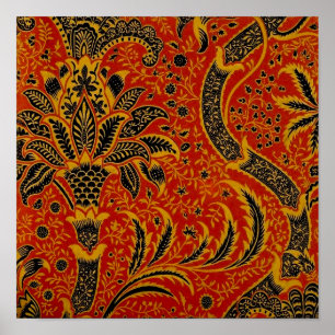 Antiek Behangsel van William Morris India Poster