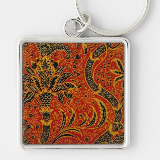 Antiek Behangsel van William Morris India Sleutelhanger (Voorkant)