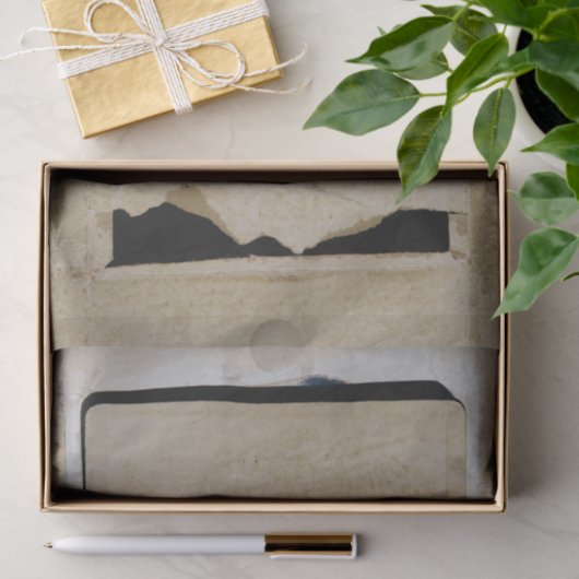 Antiek beige Black textuur ontkoppelen Tissuepapier (Geschenk)