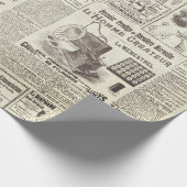 Antiek  Beige Franse advertenties Ephemera Cadeaupapier (Hoek)