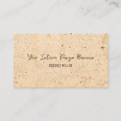  Antiek beige Land Farmhouse Grunge Visitekaartje (Voorkant)