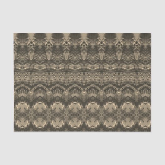  Antiek Beige Sepia Pattern Ontsnijdingspagina Tissuepapier (Voorkant)