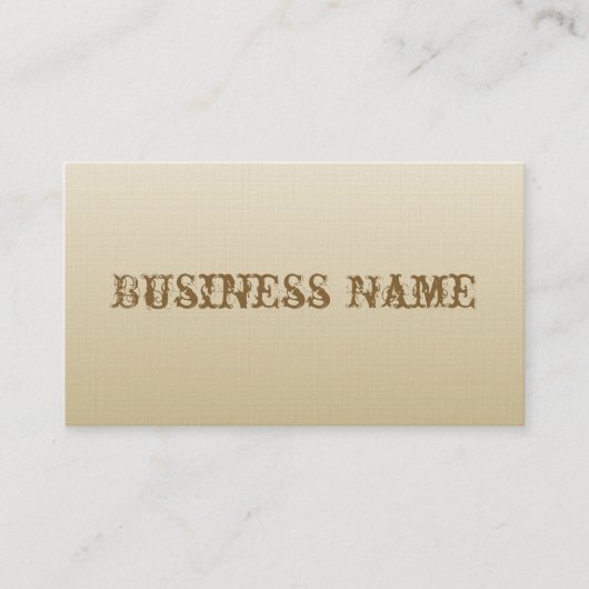 Antiek beige Visitekaartje (Voorkant)
