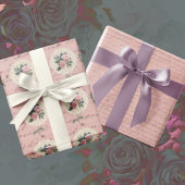 Antiek belettering  Rozen kant Doilies Cadeaupapier