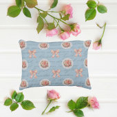 Antiek belettering Rozen Toile Bows Accent Kussen