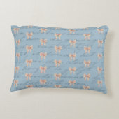 Antiek belettering Toile Bows gepersonaliseerd Accent Kussen (Achterkant)