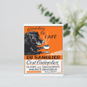 Antiek Belgisch koffieboer Adverteren Briefkaart (Staand voorkant)