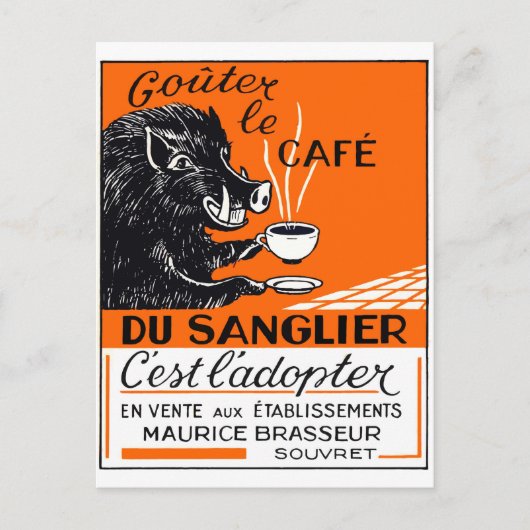 Antiek Belgisch koffieboer Adverteren Briefkaart (Voorkant)