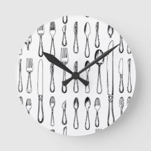 Antiek Bestek Tekenpatroon Elegant Ronde Klok