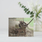 Antiek betonnen Briefkaart van de Maker (Staand voorkant)