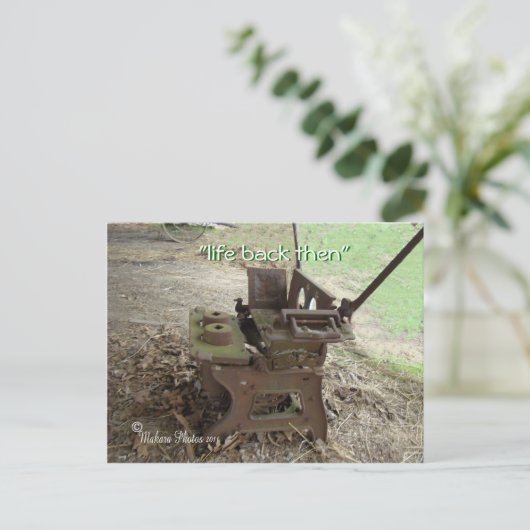 Antiek betonnen Briefkaart van de Maker (Staand voorkant)